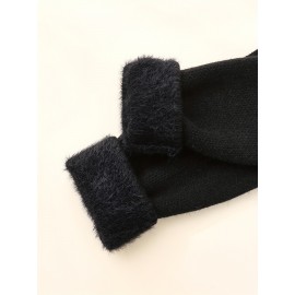 [Soft Thermal Sweater] Soft & Comfortable Women's Thermal Round-Neck Loose Fit Long Sleeve Sweater | All-Season Casual Top, Solid Color, Easy Care Hand Wash/Dry Clean, Medium Stretch, Clean Design