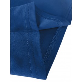 Targeted Development - New Long Knee-Length Slim-Fit Pocket Solid Color Casual Midi Dress