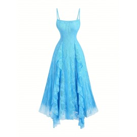 Elegant Off-Shoulder Lace Dress with Ruffle Hem and Bow Detail - Pink Floral Pattern, Sleeveless Summer Dress for Women, Perfect for Casual or Formal Occasions, Formal Attire | Offshoulder Dress | Lace Fabric