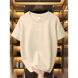 Women'S Sparkly Sequin Short Sleeve T-Shirt - Round Neck, Beige Casual Top for Spring/Summer, Glittery and Stylish, Perfect for Casual Attire